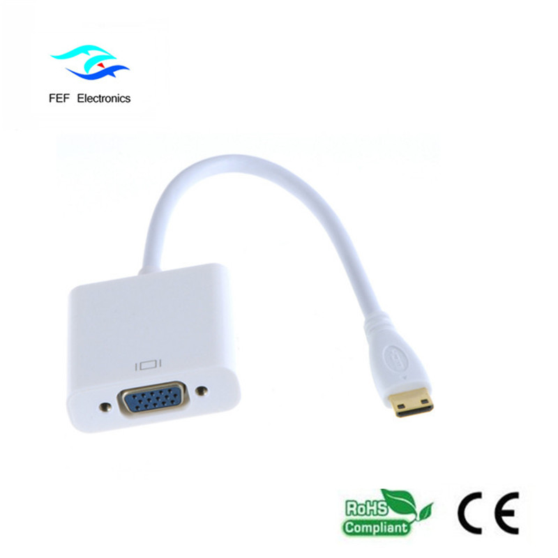 Mini HDMI-manlig till VGA-kvinnlig omvandlare-kod: FEF-HIC-004