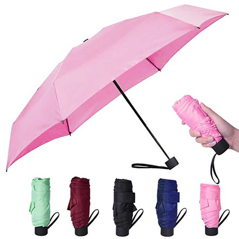 5 vik paraply mini storlek paraply regn anpassade 5 fällbara paraply för dam