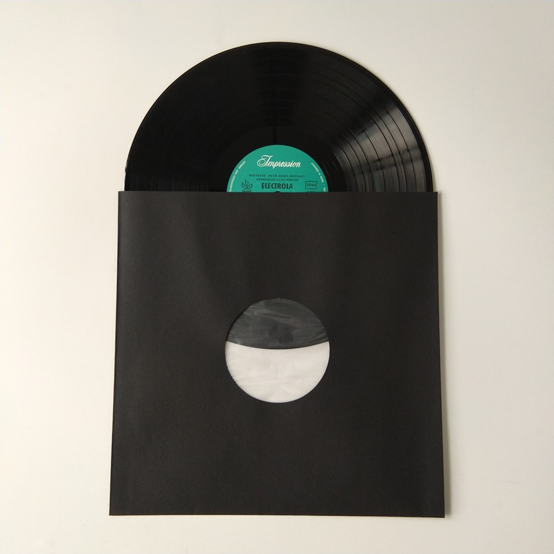 12 tum svart polyliner LP-skiva inre ärm