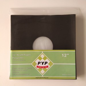 12 tum svart polyliner LP-skiva inre ärm