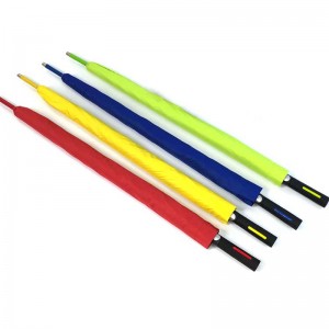 27 tums reklam färgglada glasfiberram Golfparaply Enskikt Auto öppet paraply