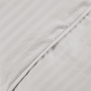 90% White Duck Down-täcke med 1 cm Damast Stripe-tyg