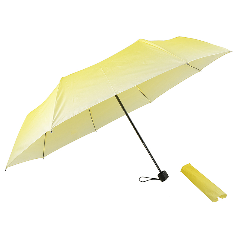 Bärbara gåvor fällbara barn gul lila regn reser 3 hopfällbart paraply