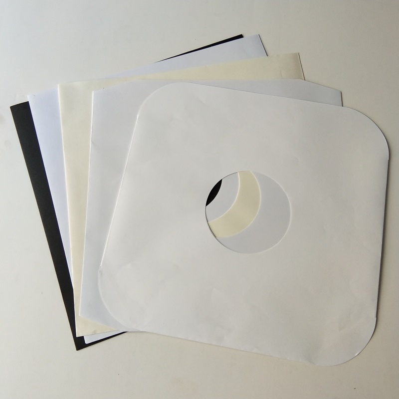 12 Vitpapper Vinyl LP inre ärmar för 33 RPM Vinyl Record