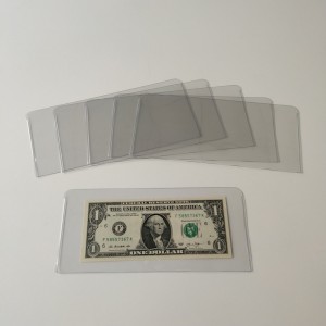 Crystal Clear Currency Bill Collector Sleeves