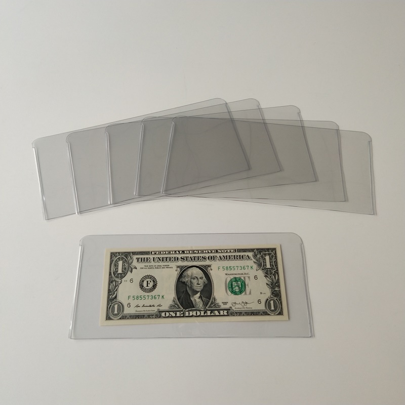 Crystal Clear Currency Bill Collector Sleeves