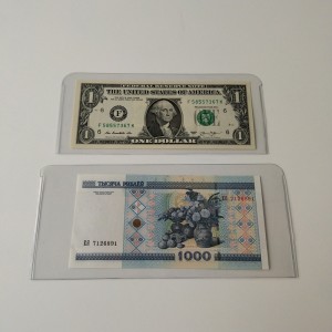 Crystal Clear Currency Bill Collector Sleeves