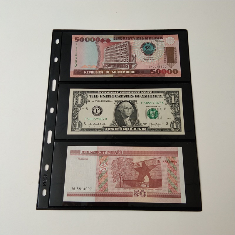 3 Portföljssidor med svart svart valutaförråd för valutaräkningar