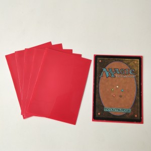 66x91mm fast röd standardstorlek MTG / Pokemon Gaming Card Deck Protectors