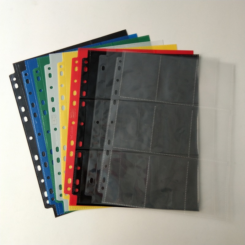 18 Pocket Collector Card Album-sidor för MTG YGO Sportkort med gula non-woven foder