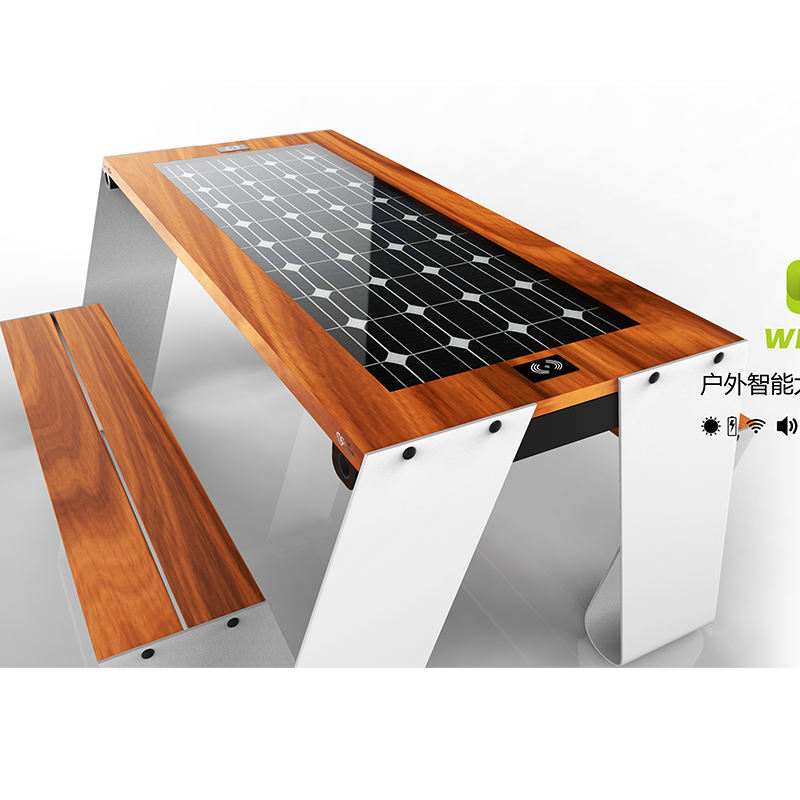 Utomhus Picnicbord Solar Bench Tillverkare Smart Stol Leverantör