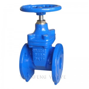 Icke stigande stammens fjädrande sittande portventil