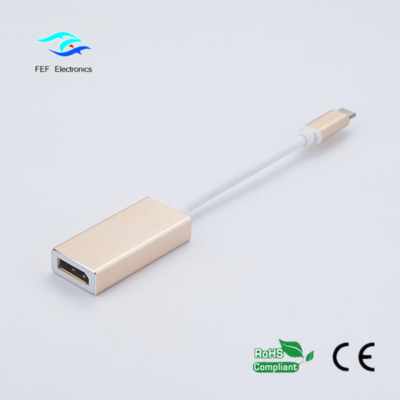 USB TYP C för Displayport-ABS-skalskal för kvinnor: FEF-USBIC-004A