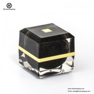 HXL233 kvadratisk akrylflaska och burk för hudvårdskräm Tom kosmetisk burk Dubbelväggsbehållare hudvård