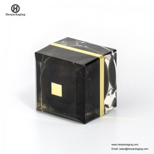 HXL233 kvadratisk akrylflaska och burk för hudvårdskräm Tom kosmetisk burk Dubbelväggsbehållare hudvård