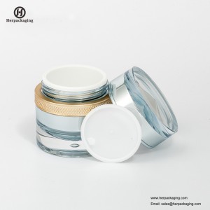 HXL235 Rundt tom kosmetisk burk Dubbel väggbehållare Hudvårdskanna