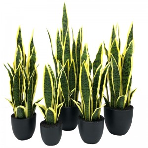 Konstgjord mor i lagens tunga bra som Snake Plant Home Office Decor
