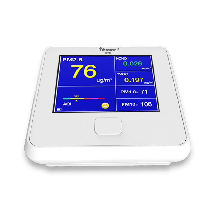 Dienmern DM103 Luftkvalitetsdetektor för PM2.5 + HCHO + TVOC + AQI + PM1.0 + PM10