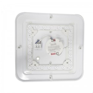 Auto Dimmbar Hålltid fyrkantig detektering av dagsljus 3 år strålande runt taklampan med mikrovågsensor