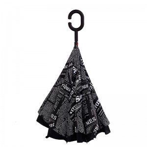 2019 Självstående Car Rain Gear Inverterade blommor Omvänd paraply