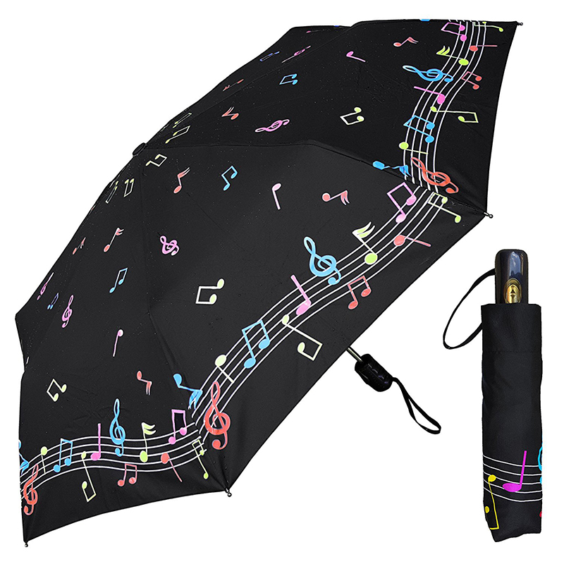 Marknadsföringsprodukter Magik av högsta kvalitet Ändra färg Sublimering 3-faldigt paraply