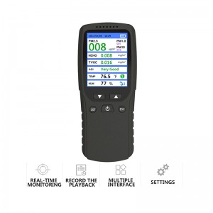 Dienmern nya Hot PM2.5 Detector Luftkvalitet Tester Monitor Meter UppladdningsbarDM-106A Svart luftdeketor