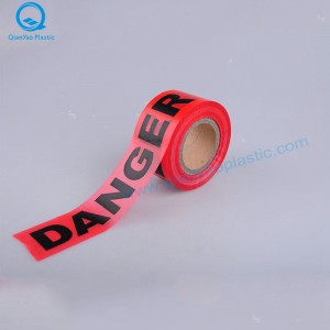 HDPE röd / vit varningstejp; HDPE gul försiktighetsband; HDPE Red DANGER Tape