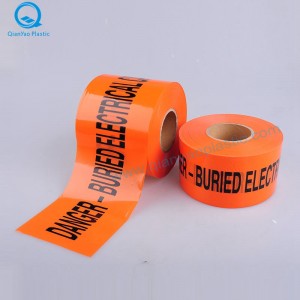 GAS Underground Warning Tape; ELEKTRICITET Underjordisk varningstejp; FIRE Underground Warning Tape