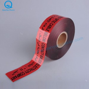 Saudiarabien FARA / FÖRSIKTIG Underjordisk telekommunikationskabel Varningstejp; Fiberoptisk kabel nedanför undervarnd varningstejp