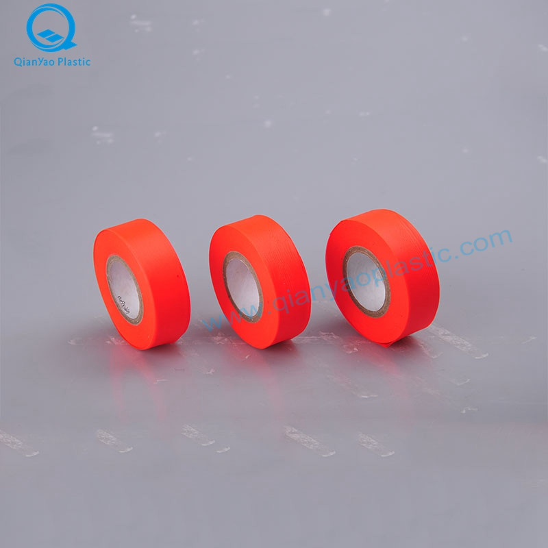 1-3 / 16'X150 '/ 300' Kanada Orange / Pink PVC icke-präglad flaggband