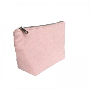 Hållbar bärbar bärande liten naturfiber blixtlås kosmetisk väska
