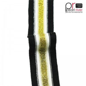 svart / gul / vit tejp med guldtråd av hög kvalitet