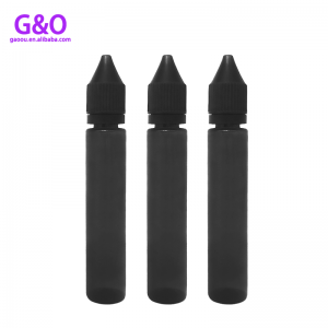 1oz 2oz 4oz 30 ml svart knubbig gorilla enhörning e flytande plast droppflaska