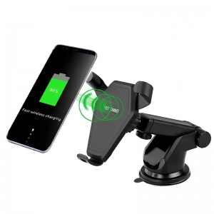 2019 Nyaste design Snabb billaddning Trådlös biltelefonladdare Gravity induktionstelefonhållare anpassningsbar med alla QI-enheter