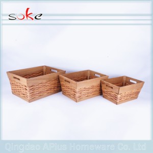 handgjord grossistvävd pp rotting lagringskorg