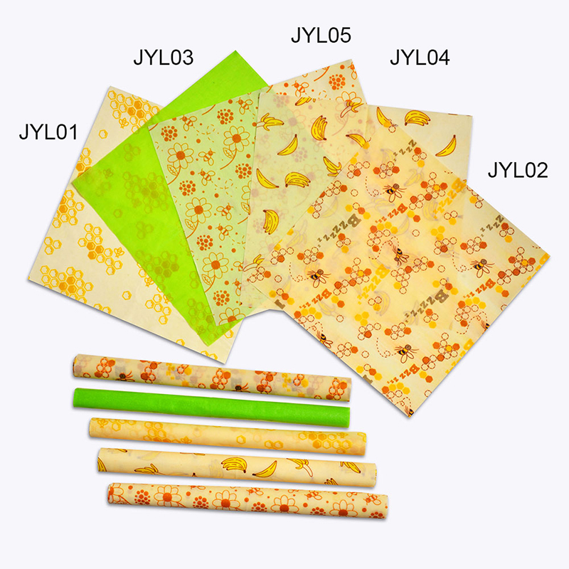 FDA-certifierat bivax matpaket papper bivax återanvändbar matomslag 3-pack