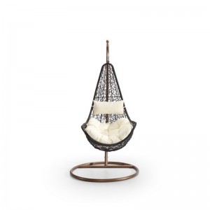 2 Person Wicker Outdoor Patio Swing Chair Set