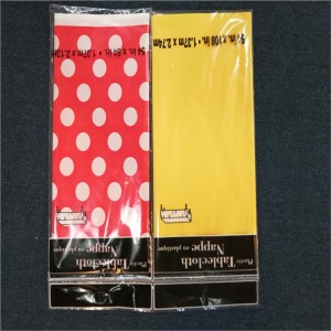 Bröllopsfirande plasttryckt PEVA Bordskydd Engångs bordduksbord