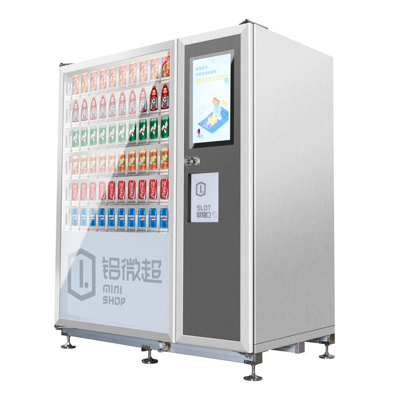 SWIFT Ny modell Aluminium Convenience Store Automatisk kall dryck Combo Annons Självservice Varuautomat med LCD-skärm