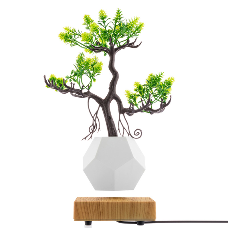 ny träbasisk magnetisk levitation botten flyte air bonsai potten plantering