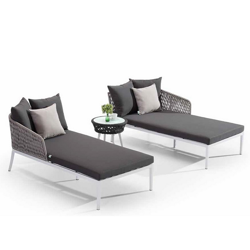 Dubbel Rattan Lounge Möbler Stol Set