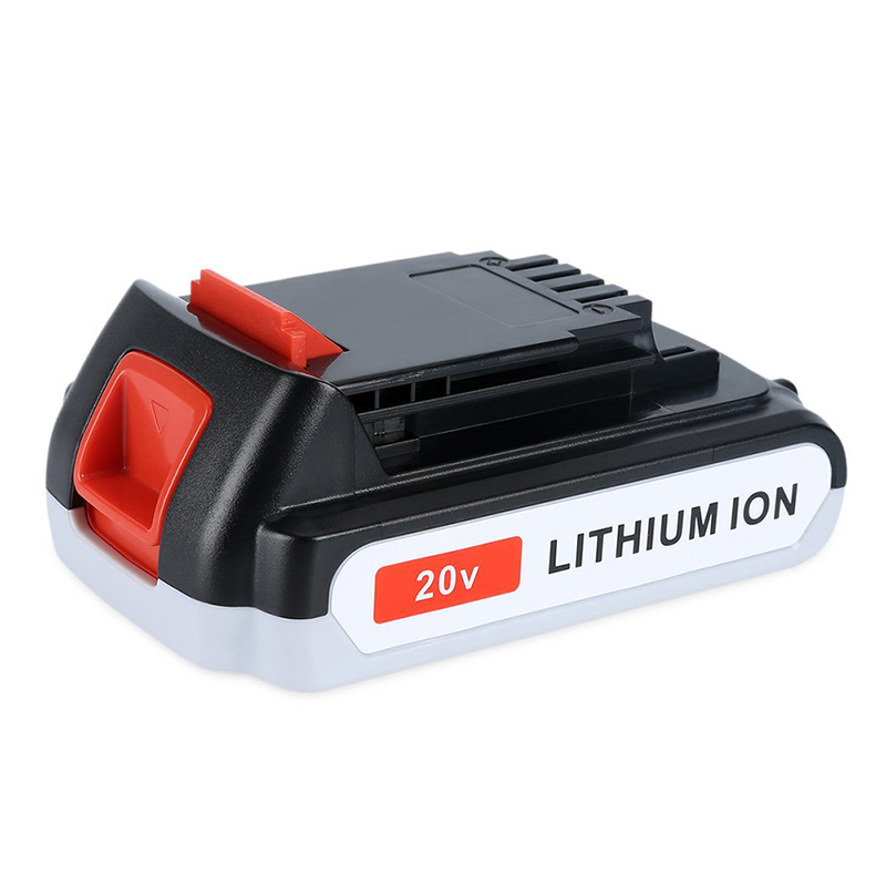 Li-ion 2000mAh 20V utbytbara trådlösa batterier för Black u0026 Decker LB20, LBX20, LBX4020, LB2X4020 Verktyg