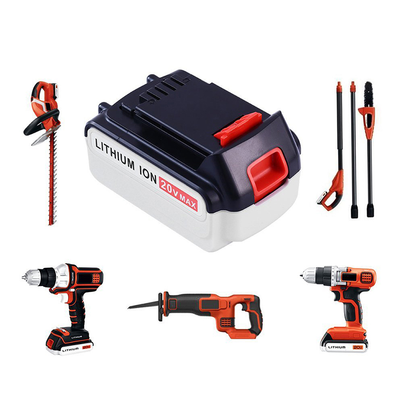 För Black u0026 Decker LB20, LBX20, LBX4020, LB2X4020 verktygsbatterier utbyte Li-ion 20V 6000mAh batteripaket