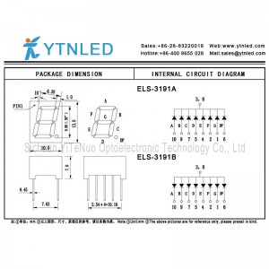 0,39 tum röd 1 siffra 7 Segment LED-display, digitalt rör