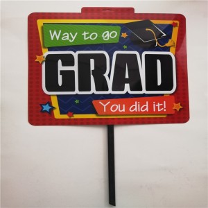 Santa Christams Holiday Decor Plastic Outdoor Yard Sign reklamskylt