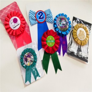 Partihandel billigt tryck anpassad knappstiftemblem 58mm magnet / spegel med säkerhetsnål