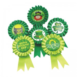 Kina tillverkare Round Ribbon Badge Plastic Pin badge Fashion Award för födelsedagsfest