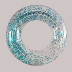 Uppblåsbara Transparent Glitter Swim Ring för barn