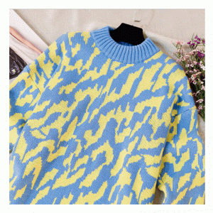 Plus Size Long Body Angora Ullvåg Jacquard Tjock Warm Knit Sweater Dress