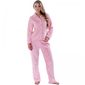Kvinnor Printed Fleece Adult Pajama